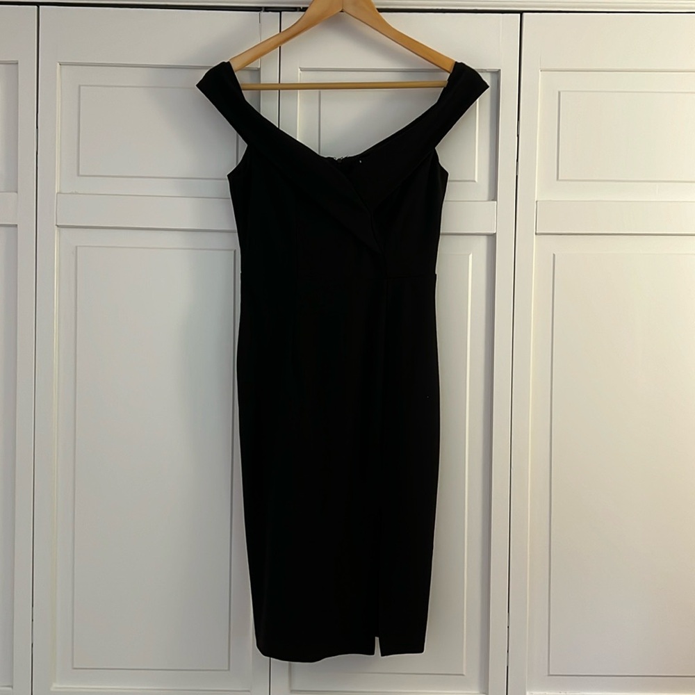 Classic Glam Black Off-the-Shoulder Bodycon Dress, Lulus